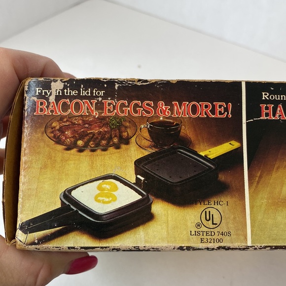 NIB Vintage Master Chef Vintage Sandwich and Hamburger Quick Cooker in Box - Picture 9 of 11